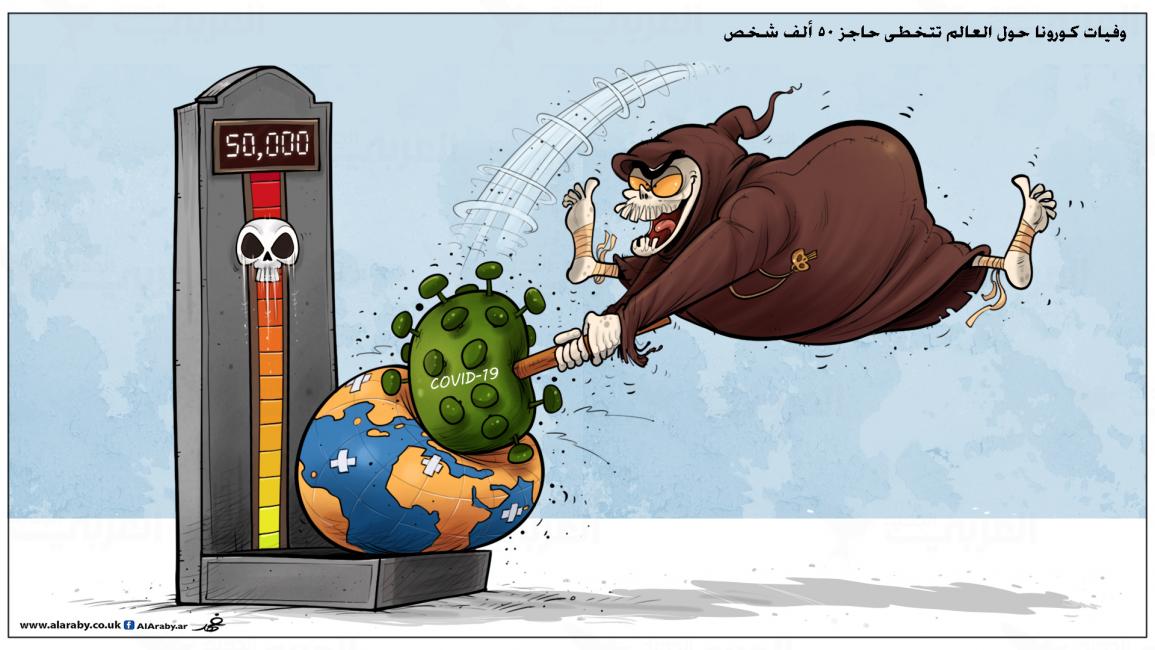 كاريكاتير حاجز الكورونا / فهد