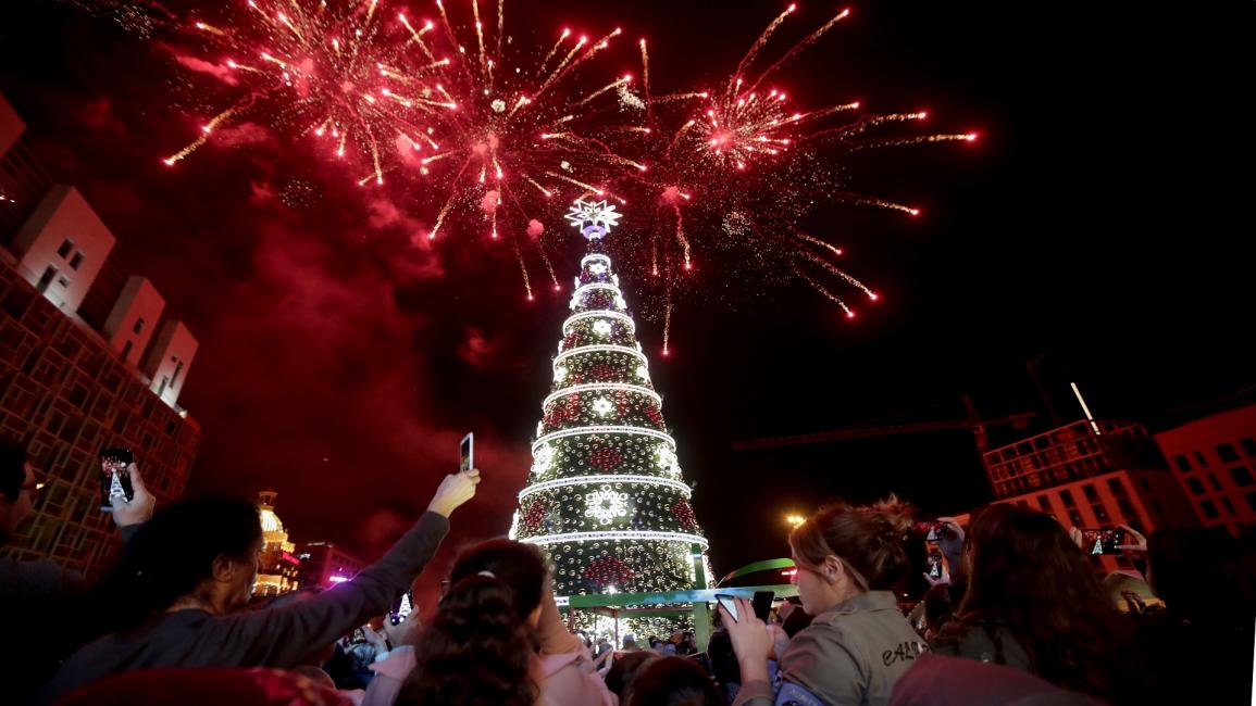 شجرة الميلاد في بيروت- فرانس برس