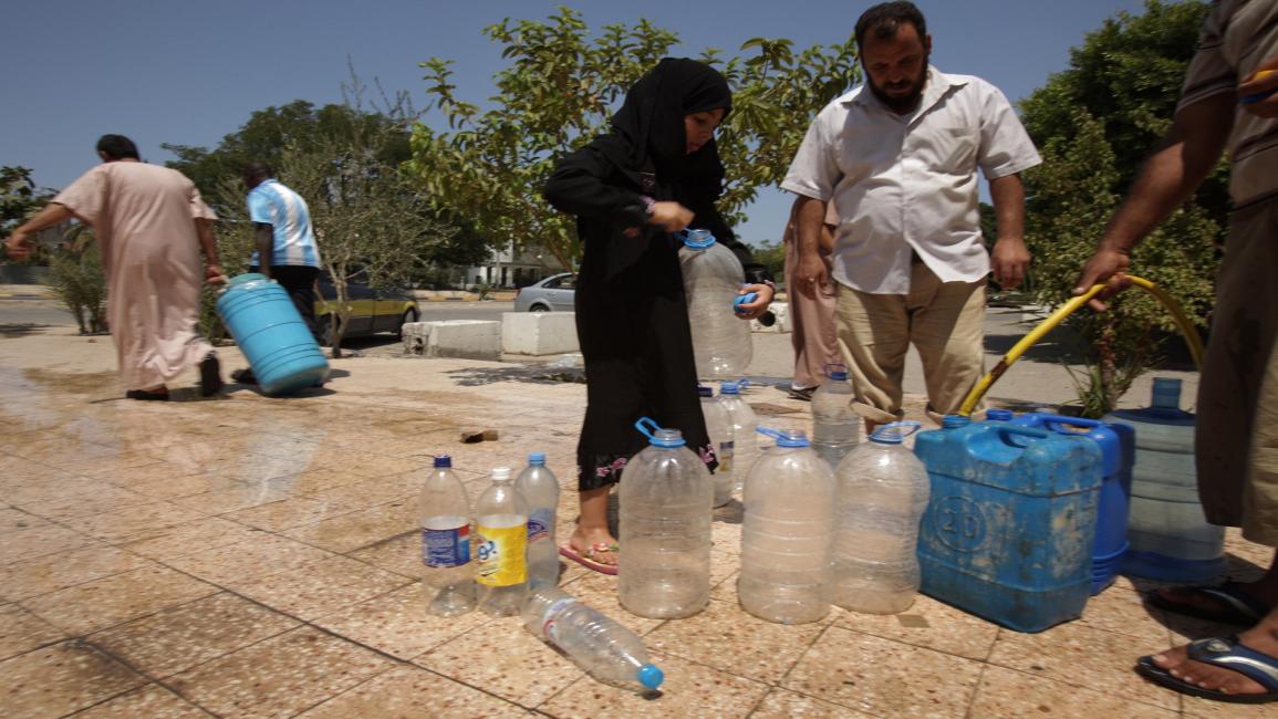 انقطاع المياه عن العاصمة الليبية طرابلس يتكرر(باتريك باز/فرانس برس)