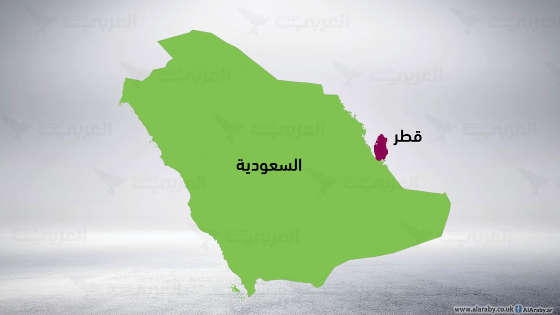 خريطة قطر والسعودية
