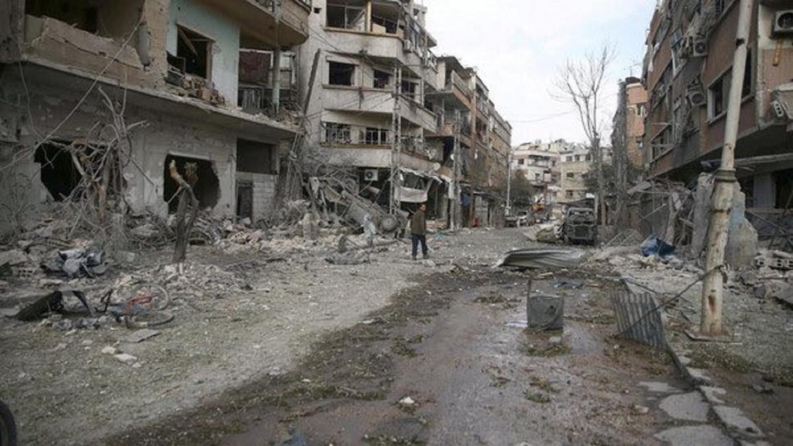 الدمار في دوما السورية (تويتر)