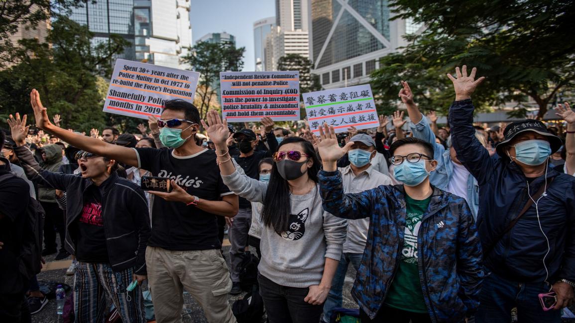 الاحتجاجات متواصلة في هونغ كونغ (فرانس برس)
