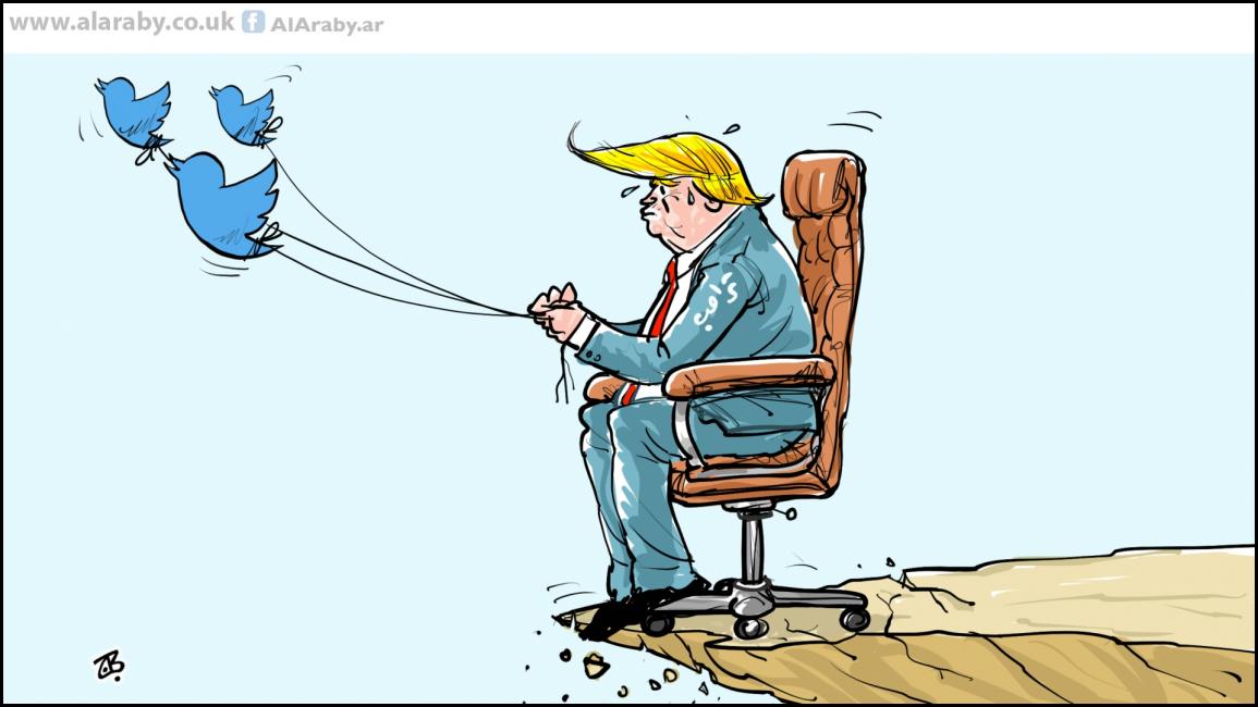 كاريكاتير تغريدات ترامب / حجاج