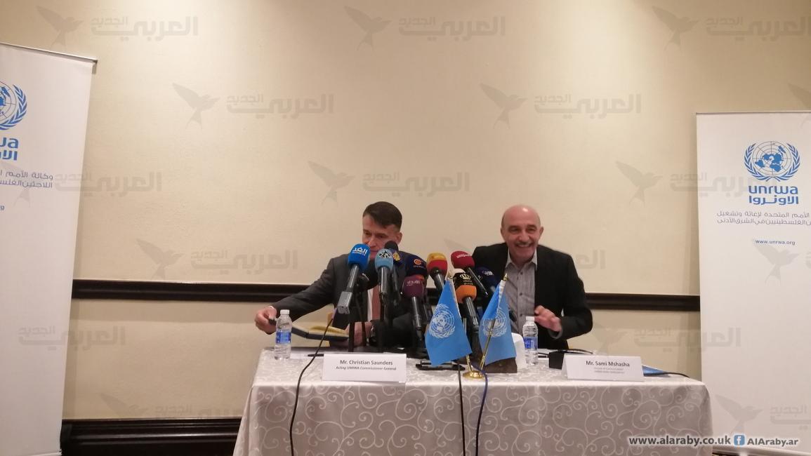 المؤتمر الصحافي للقائم بأعمال مفوض "أونروا" (العربي الجديد)