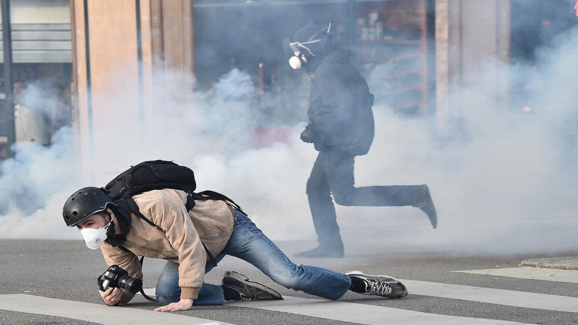 مظاهرات نانت الفرنسية (جان سباستيان إيفرارد/فرانس برس)