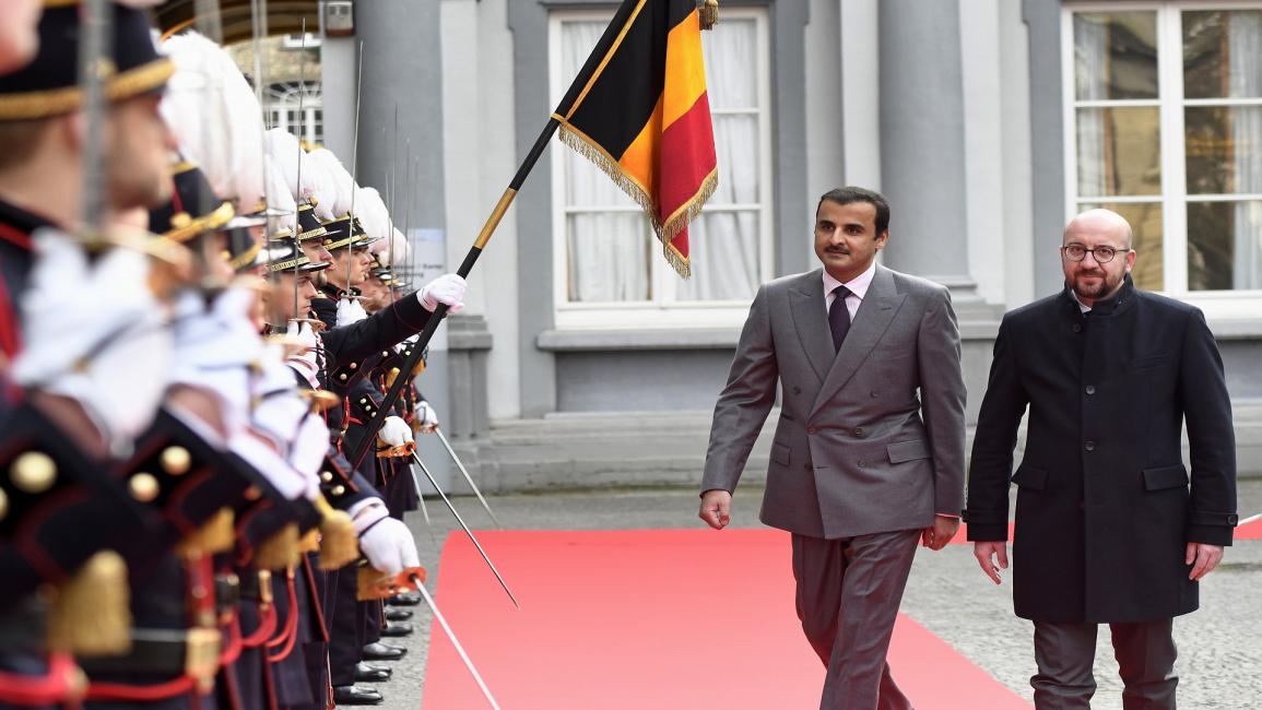 أمير قطر/رئيس وزراء بلجيكا شارل ميشيل/سياسة/ديدييه ليبرون/Getty