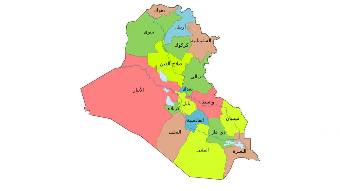 خريطة العراق تفصيلية