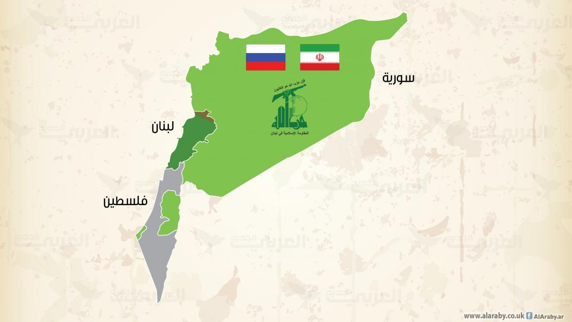 خريطة سورية ولبنان وفلسطين