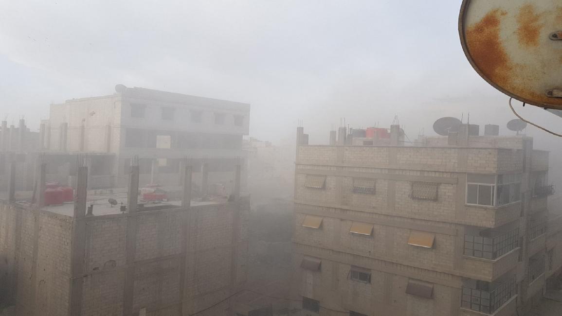 قصف النظام السوري على بلدة يلدا بريف دمشق(تويتر)