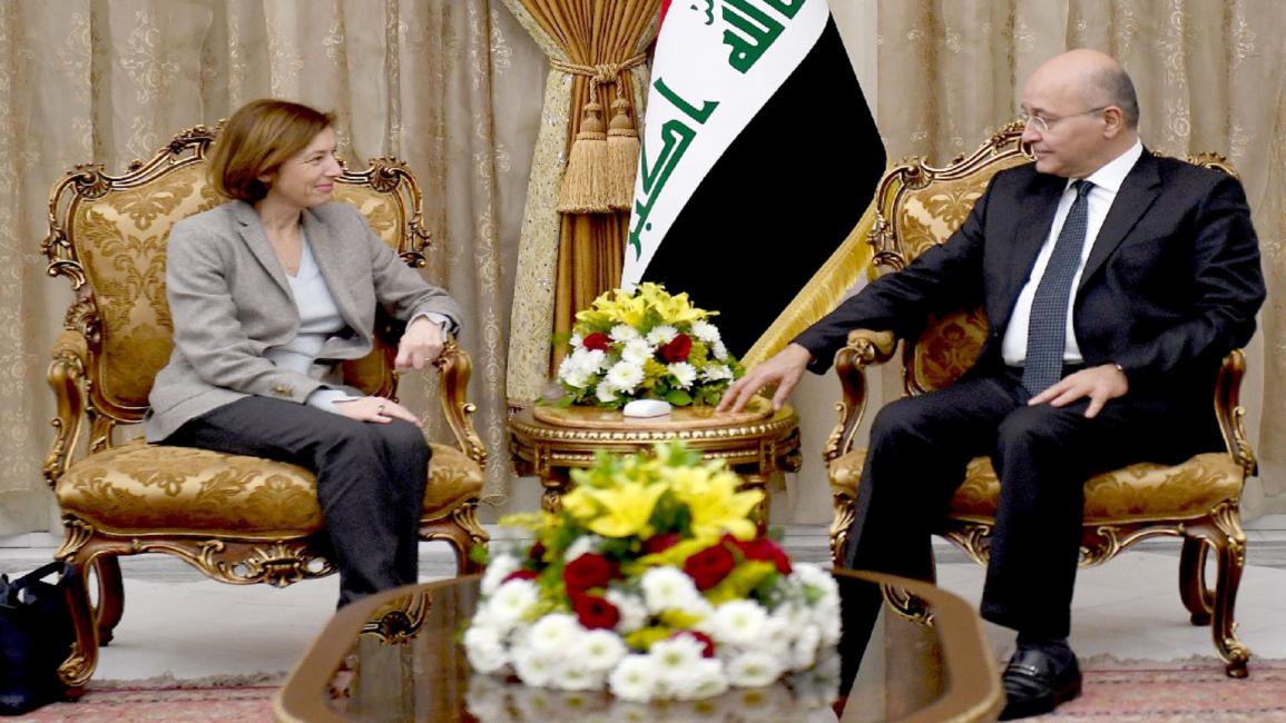 وزيرة الدفاع الفرنسية والرئيس العراقي