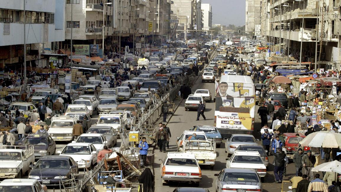 الازدحام في العاصمة العراقية بغداد (كريم صاحب/فرانس برس)