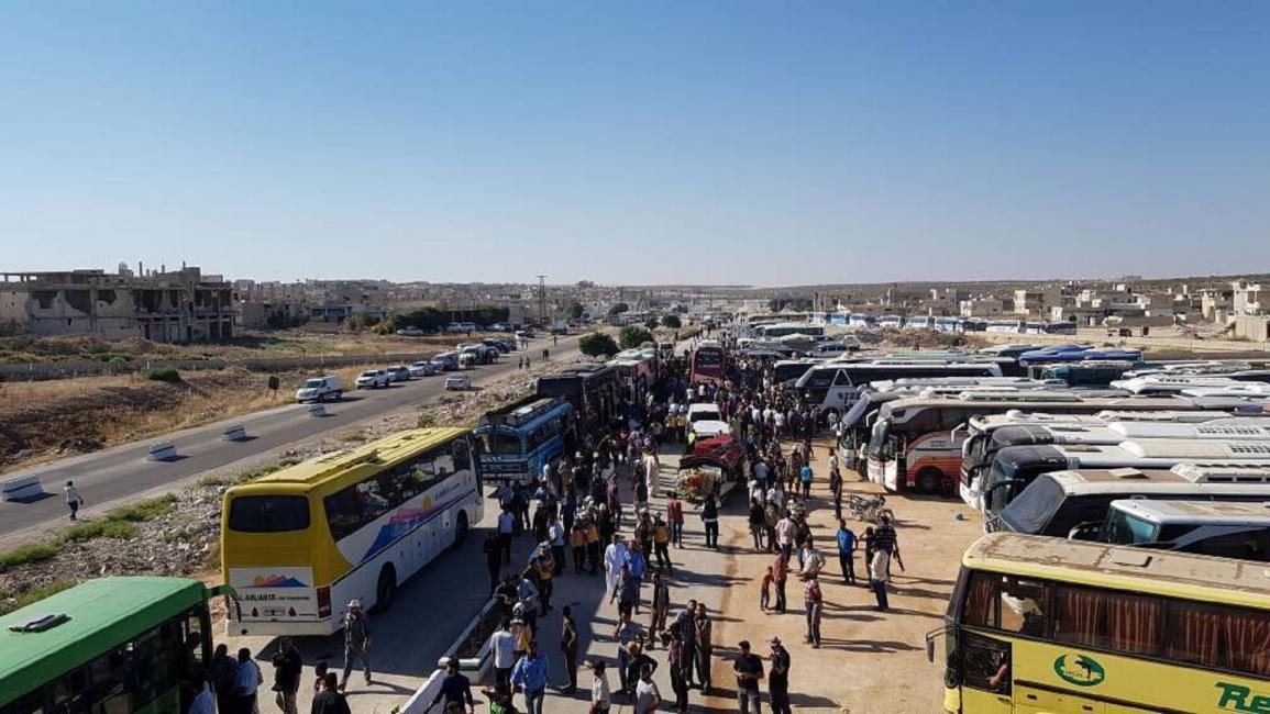 دفعات المهجرين تصل إلى إدلب(تويتر)