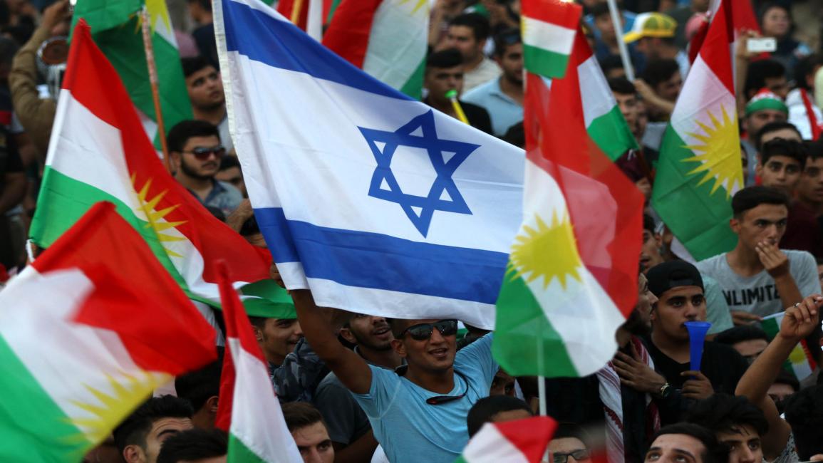 العراق/سياسة/علم إسرائيل بمظاهرات كردستان/(صافين حمد/فرانس برس)