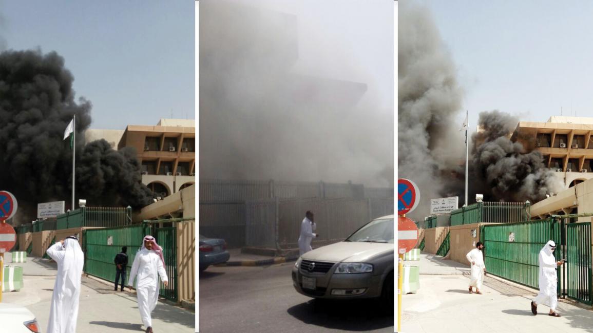 الدفاع المدني يسيطر على حريقا "جوازات الرياض"
