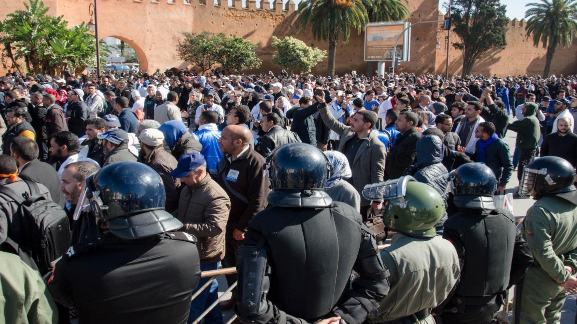 احتجاجات المغرب-جلال مرشدي / وكالة الأناضول /