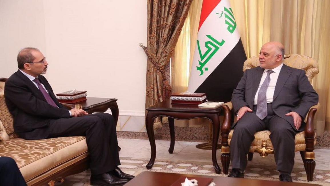 وزير الخارجية الأردني أيمن الصفدي مع حيدر العبادي/سياسة/فيسبوك