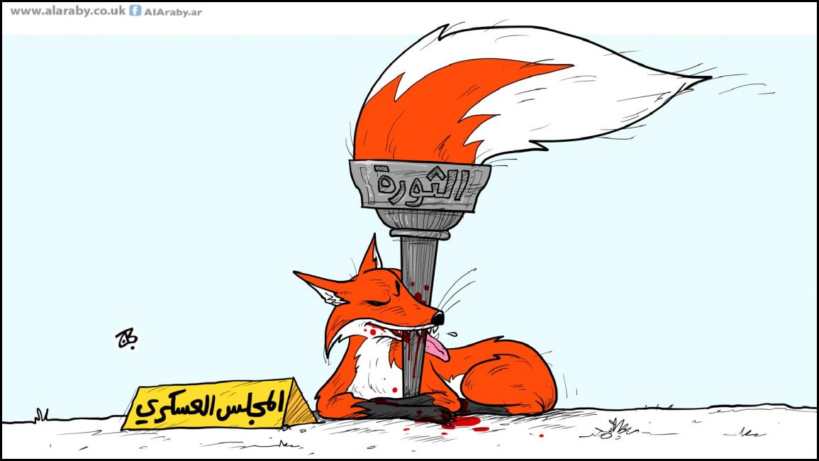 كاريكاتير الثورة والثعلب / حجاج