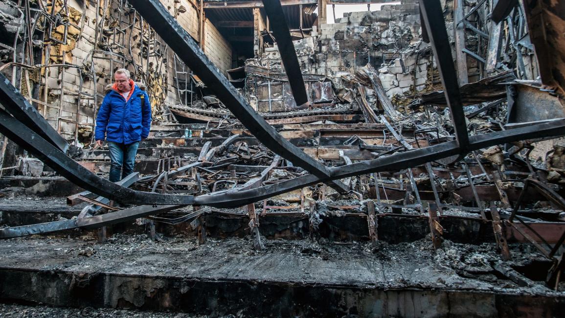 حريق في مدينة كيميروفو في روسيا - مجتمع