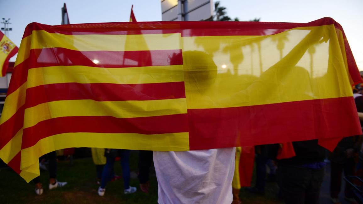 إسبانيا/معارض لاستقلال كتالونيا/سياسة/بيار-فيليب ماركو/فرانس برس