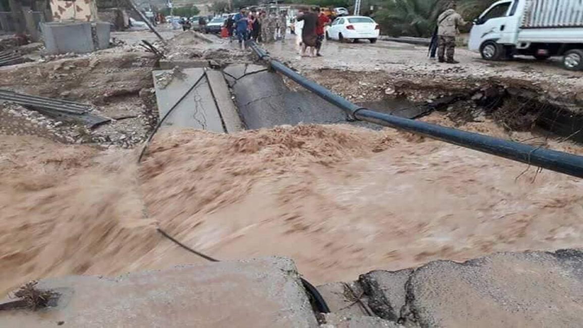 خسائر كبيرة تسببها الأمطار والسيول بمدن العراق(فيسبوك)