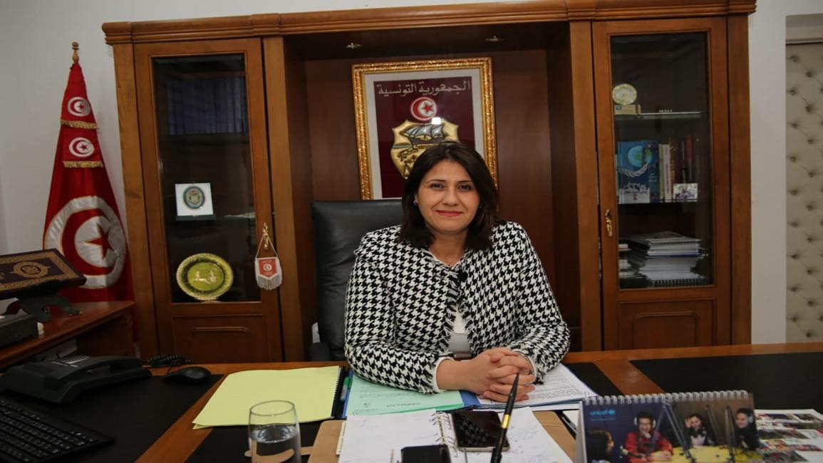 وزيرة المرأة التونسية أسماء السحيري العبيدي(العربي الجديد)