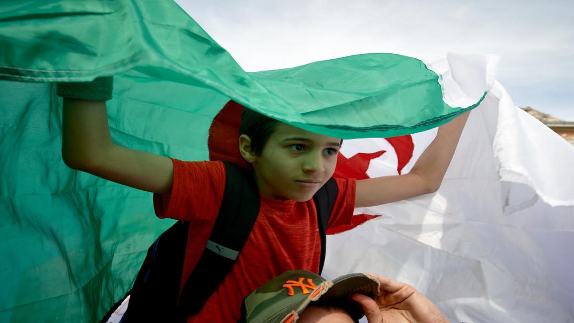 طفل جزائري في تظاهرة- Getty
