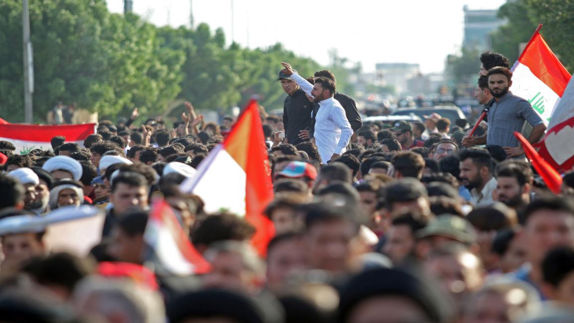 العراق/سياسة/احتجاجات بالبصرة/(حيدر محمد علي/فرانس برس)