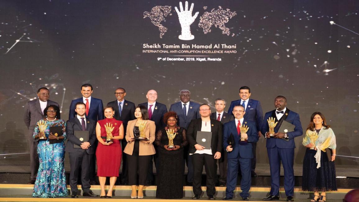 الفائزون بجائزة أمير قطر الدولية لمكافحة الفساد (قنا)