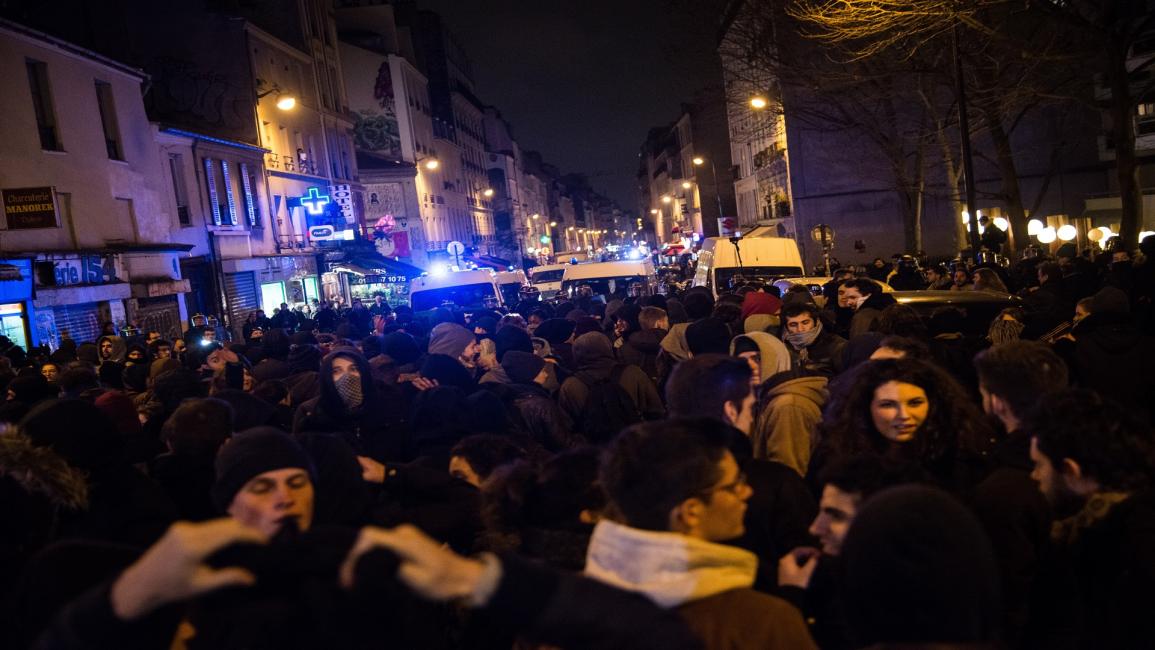 احتجاجات ضد عنف الشرطة في باريس (نعمان قادور/ الأناضول)