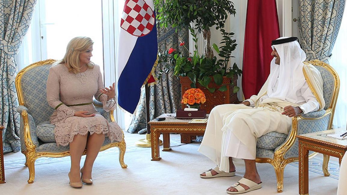 قطر/ الشيخ تميم ورئيسة كرواتيا/ سياسة (وكالة الأنباء القطرية)