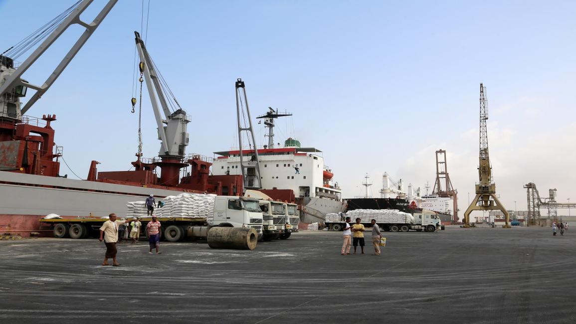 اليمن ميناء سفينة يناير 2018 فرانس برس