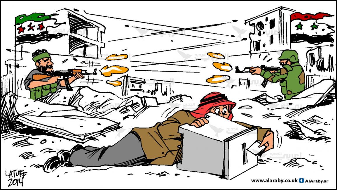 كاريكاتير كارلوس لطوف عن الانتخابات السورية