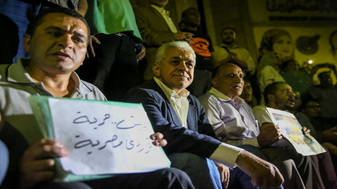 اعتصام نقابة الصحافيين تيران وصنافير Ahmed Al Sayed/Anadolu Agenc