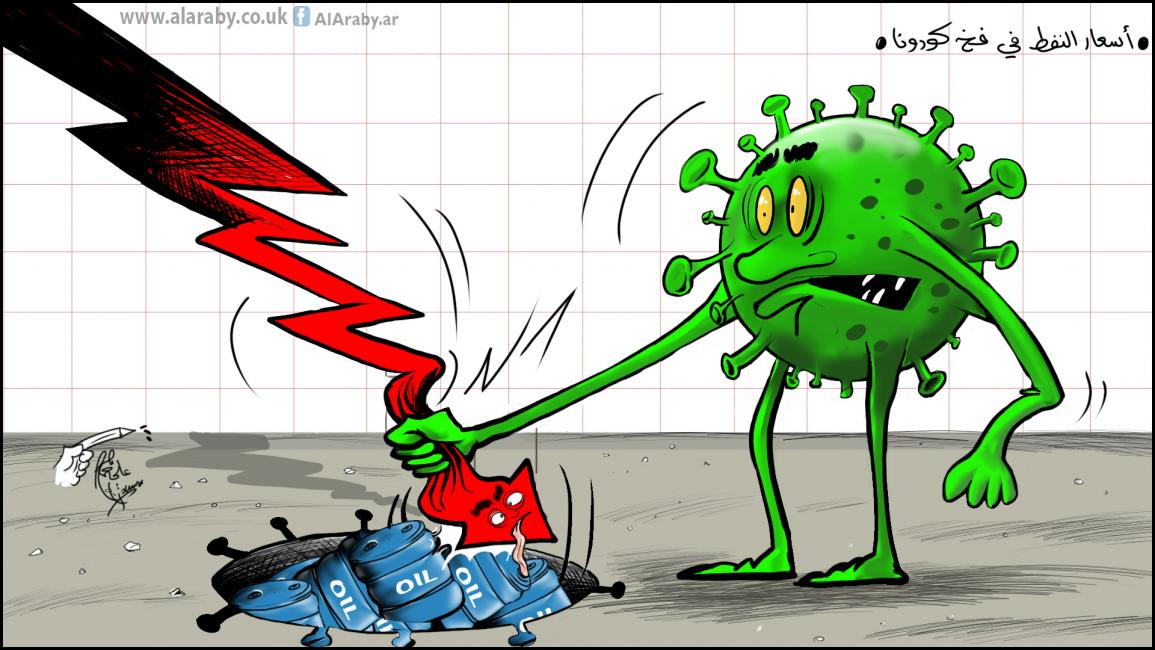 كاريكاتير النفط والكورونا / حمرة
