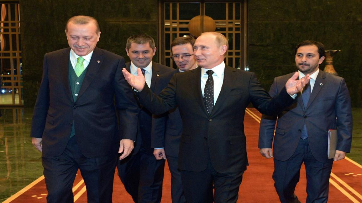 تركيا/سياسة/بوتين وأردوغان/(أليكسي دروزينين/فرانس برس)
