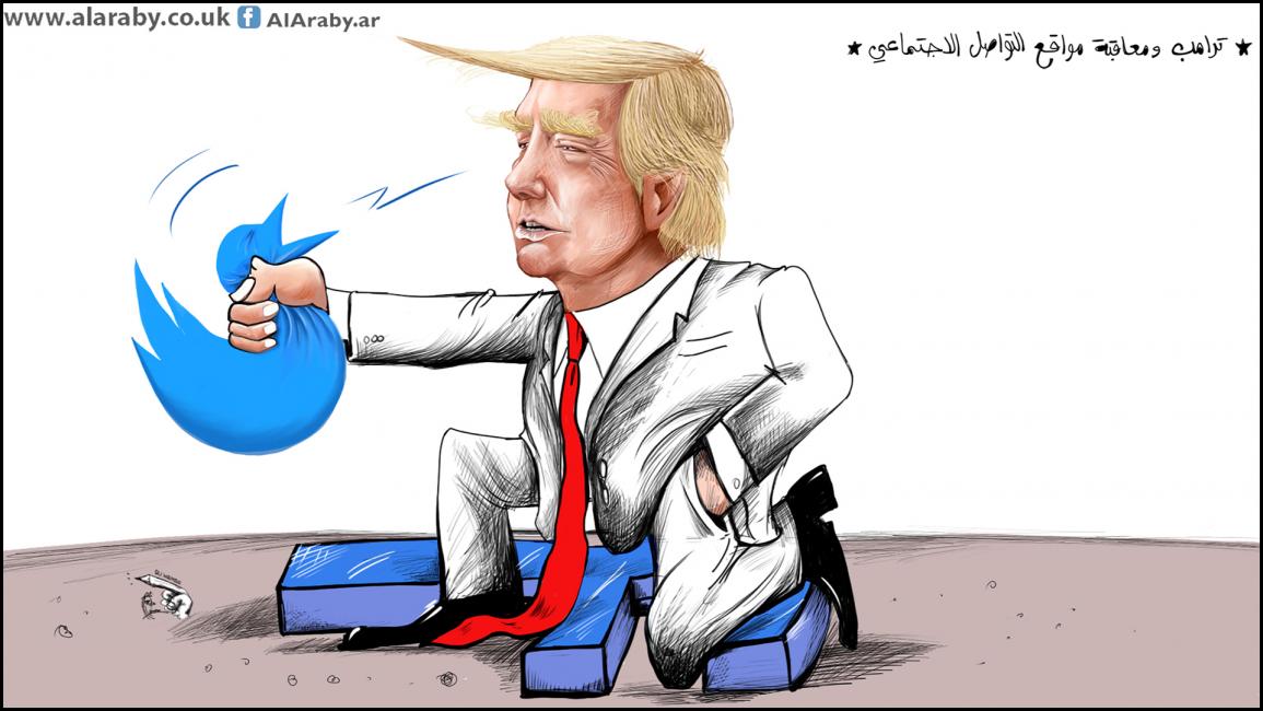 كاريكاتير ترامب والتواصل / حمرة