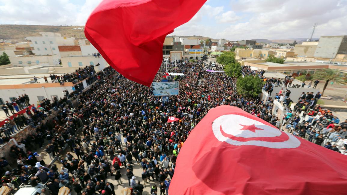احتجاج في تطاوين في تونس