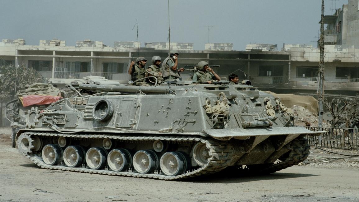 دبابة إسرايلية في صيدا 