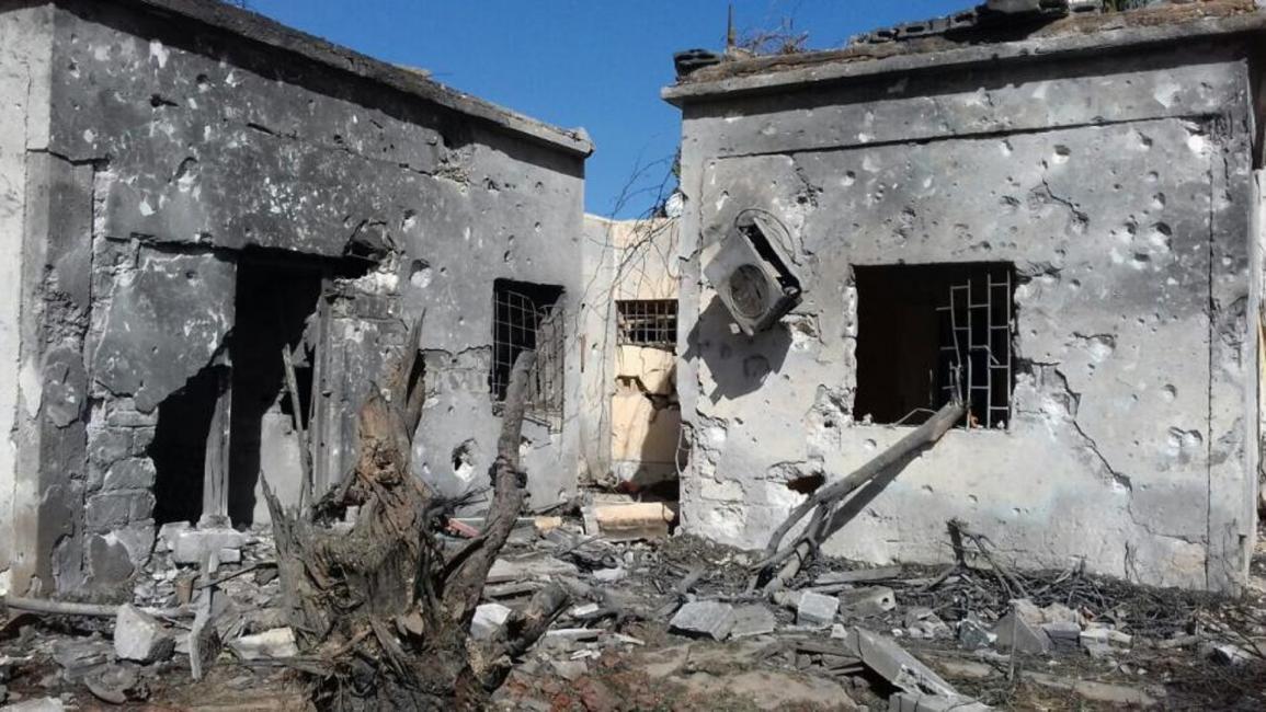 آثار قصف مستشفى الوحدة في درنة (هيومن رايتس ووتش)