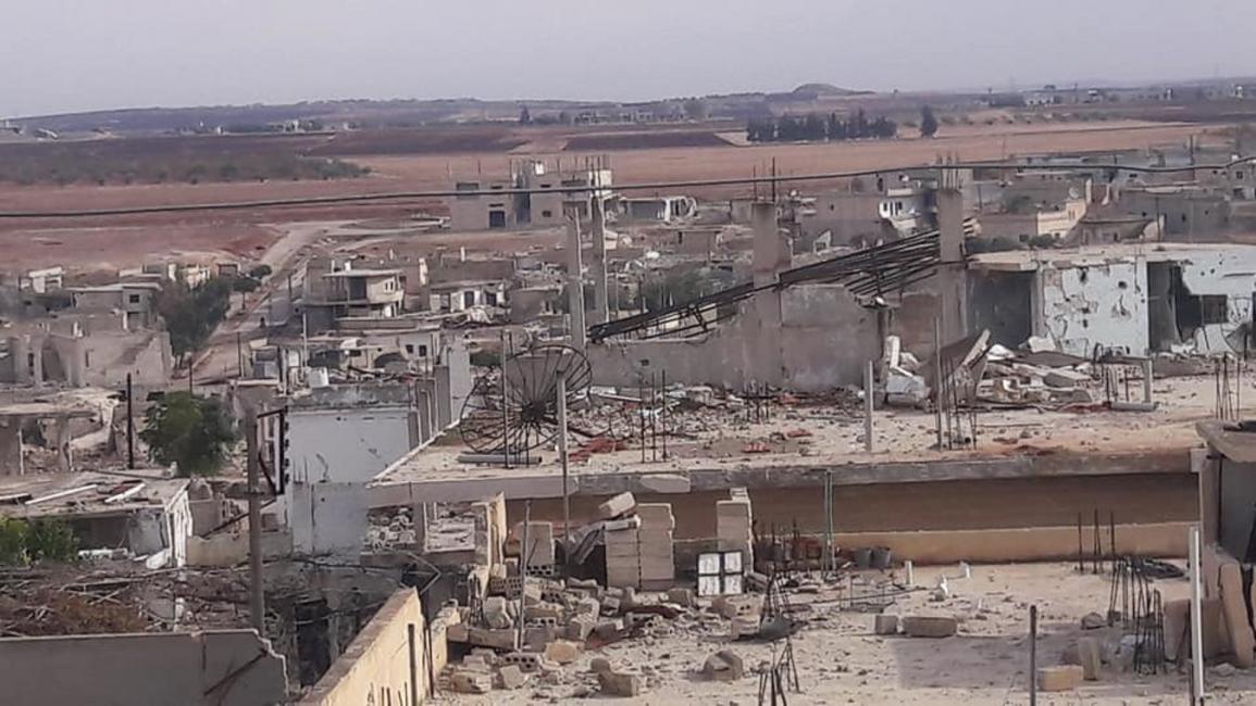 القصف يستهدف مدينة اللطامنة السورية في ريف حماة(فيسبوك)