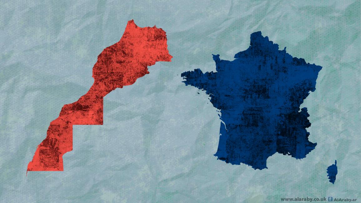 خريطة فرنسا والمغرب