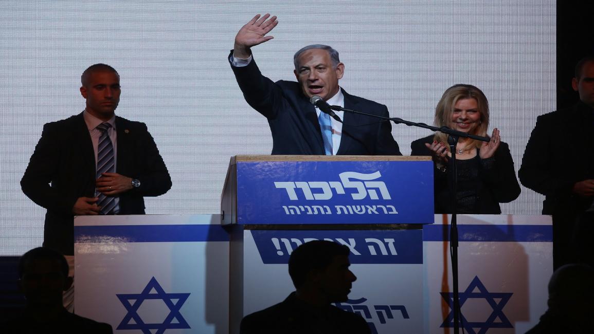 إسرائيل/بنيامين نتنياهو وزوجته/سياسة/مناحيم كاهانا/فرانس برس