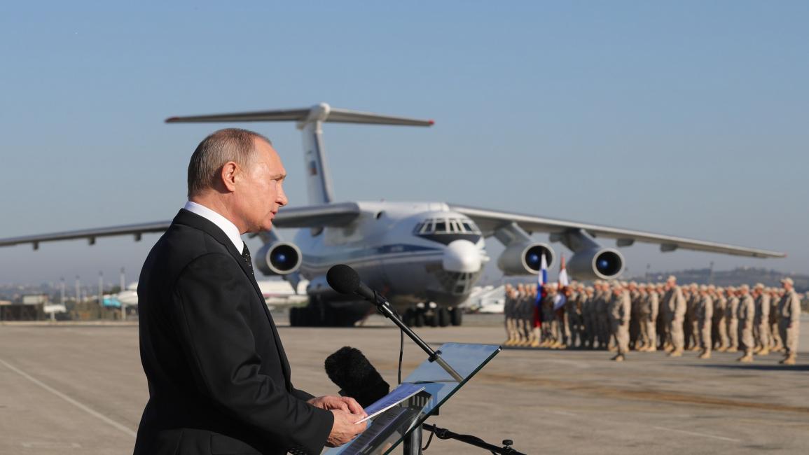 بوتين في قاعدة حميميم الروسية