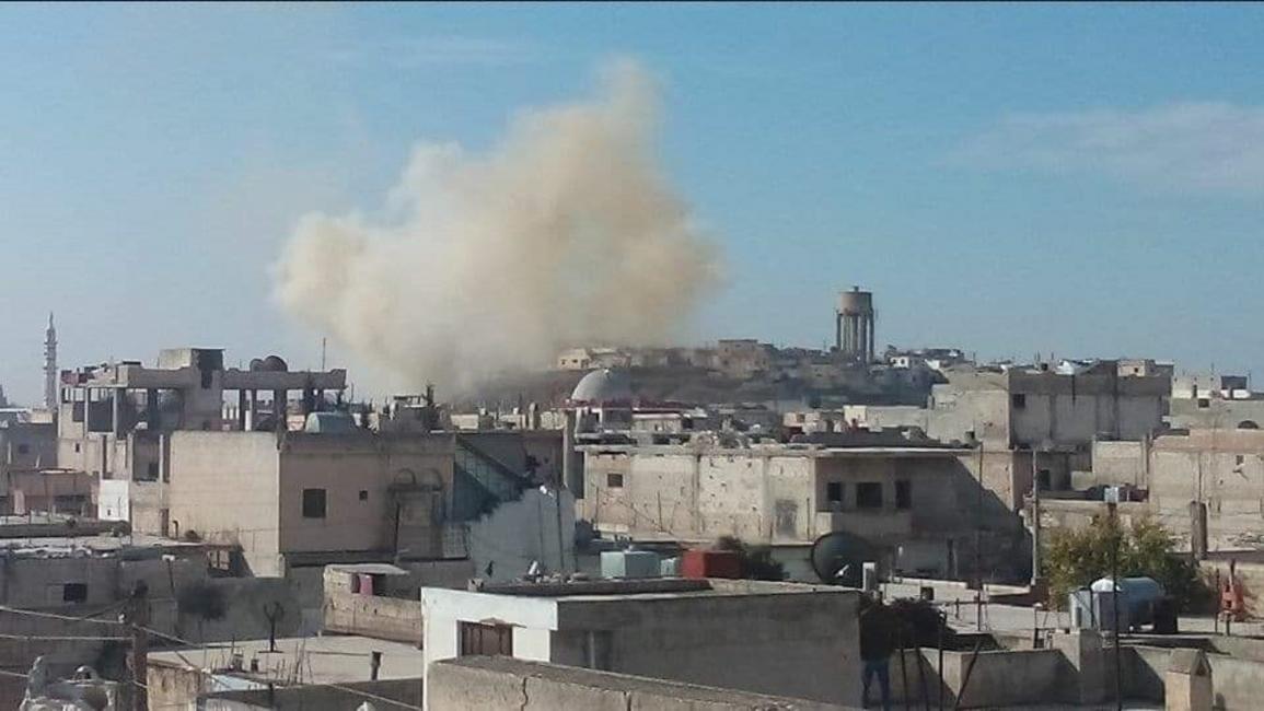 القصف في مناطق ريف حمص الشمالي(تويتر)