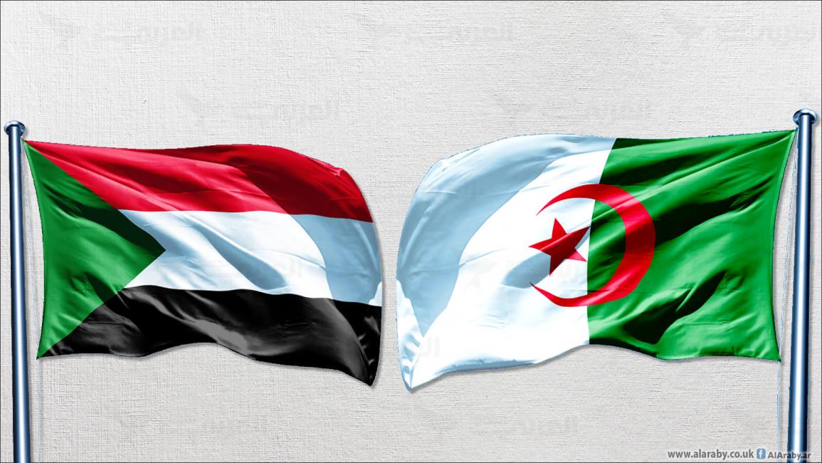 علم الجزائر وعلم السودان 