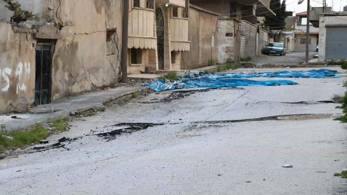 انهيارات أرضية في رأس العين في محافظة الحسكة (فيسبوك)