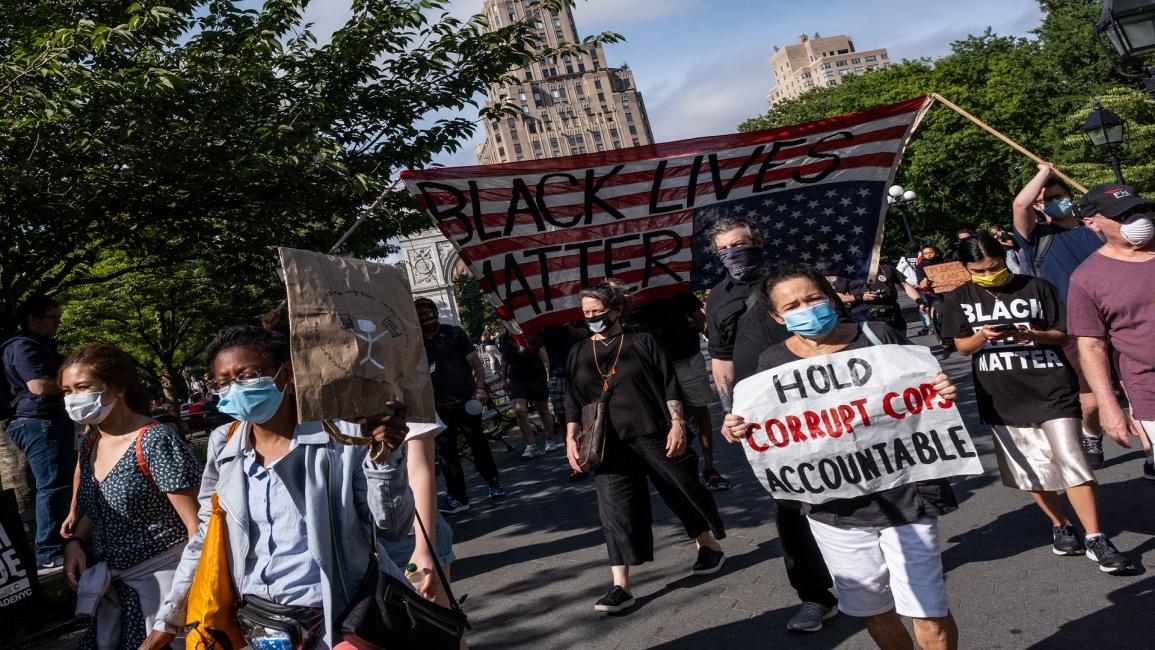 تظاهرة مناهضة للعنصرية في نيويورك-Getty