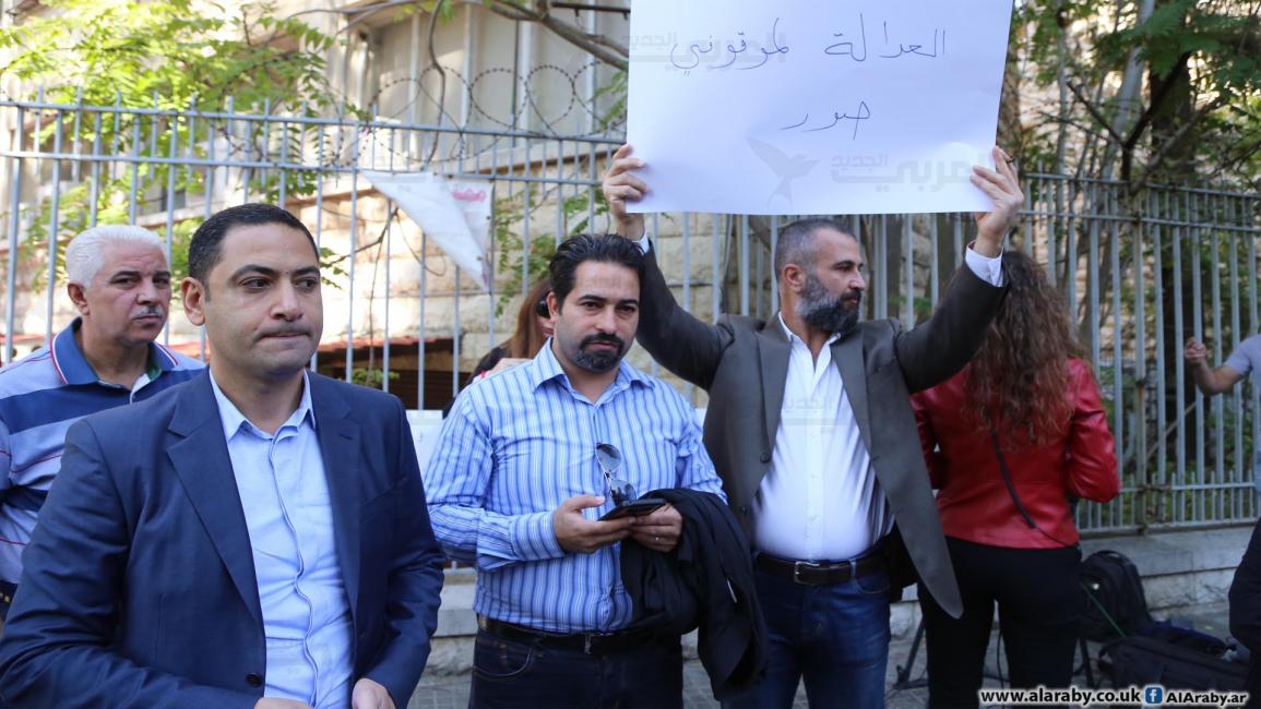 وقفة أمام قصر العدل للتضامن مع موقوفي صور(حسين بيضون)