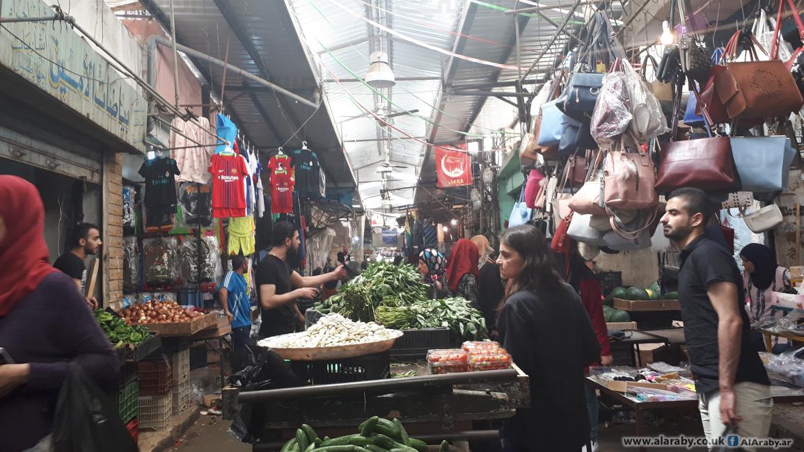 سوق مخيم عين الحلوة للاجئين - لبنان - مجتمع