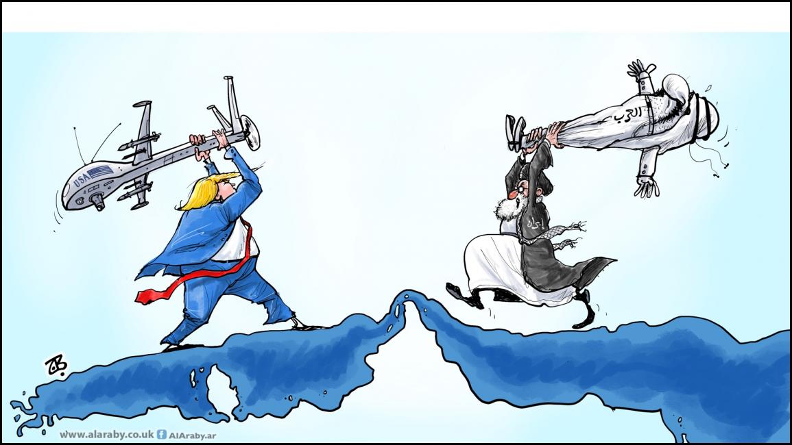كاريكاتير ايران اميركا / حجاج